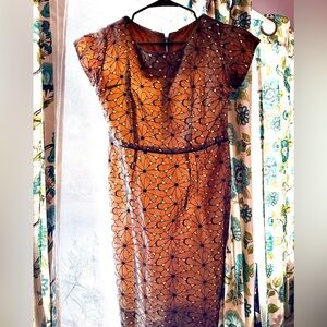 Authentic Vintage 1950’s floral lace chiffon dress